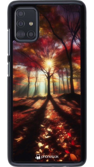 Samsung Galaxy A51 Case Hülle - Herbstlicher goldener Glanz