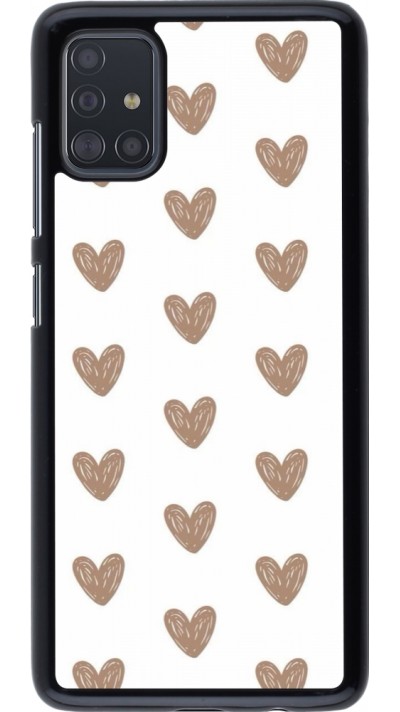 Samsung Galaxy A51 Case Hülle - Autumn 2024 brown hearts