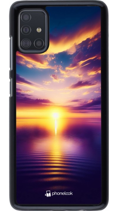 Samsung Galaxy A51 Case Hülle - Sonnenuntergang gelb violett