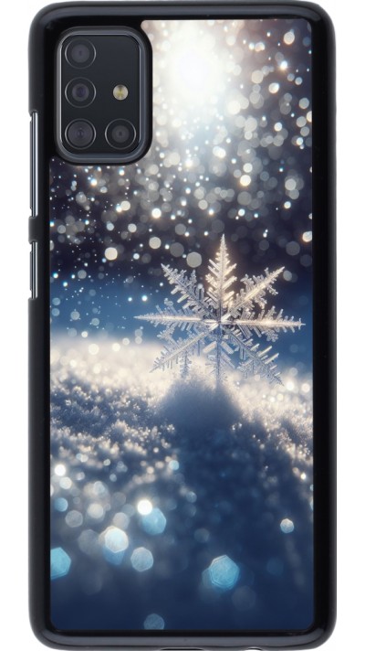 Samsung Galaxy A51 Case Hülle - Schneeflocke Solar Glanz