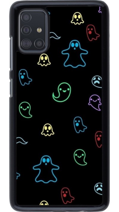 Samsung Galaxy A51 Case Hülle - Halloween 2024 colorful ghosts