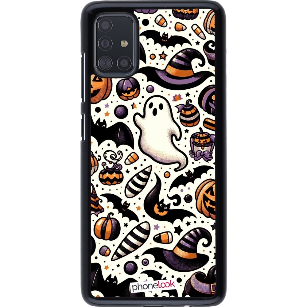 Samsung Galaxy A51 Case Hülle - Halloween 2024 Niedliches Muster