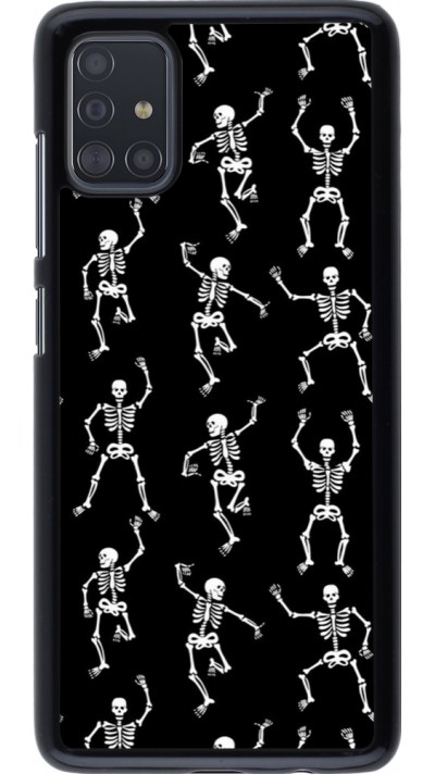 Samsung Galaxy A51 Case Hülle - Halloween 2024 dancing skeleton