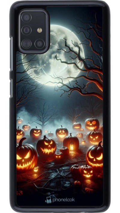 Samsung Galaxy A51 Case Hülle - Halloween 2024 Viele Kuerbisse