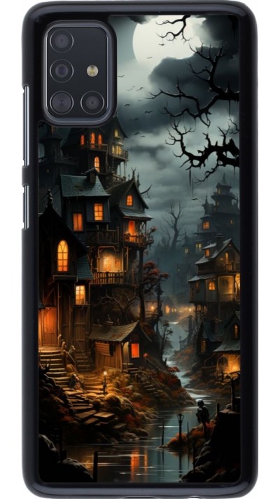 Samsung Galaxy A51 Case Hülle - Halloween 2024 scary town