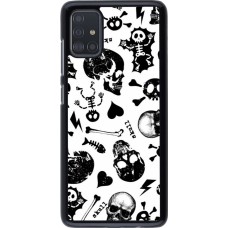 Samsung Galaxy A51 Case Hülle - Halloween 2024 skeleton mix