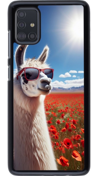 Samsung Galaxy A51 Case Hülle - Lama Chic in Mohnblume