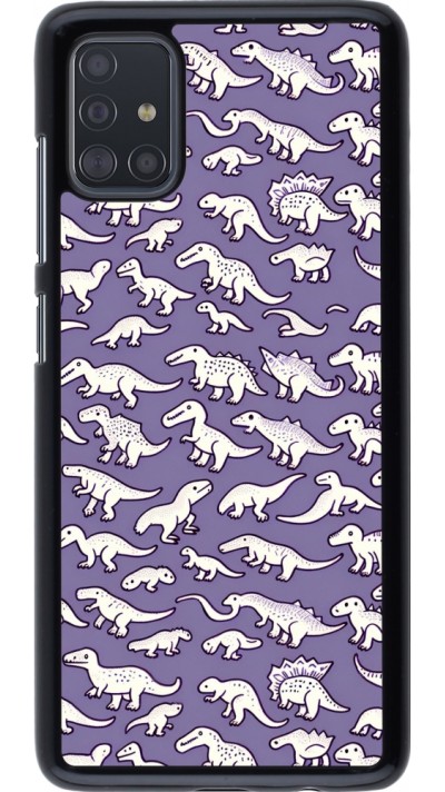 Samsung Galaxy A51 Case Hülle - Mini-Dino-Muster violett