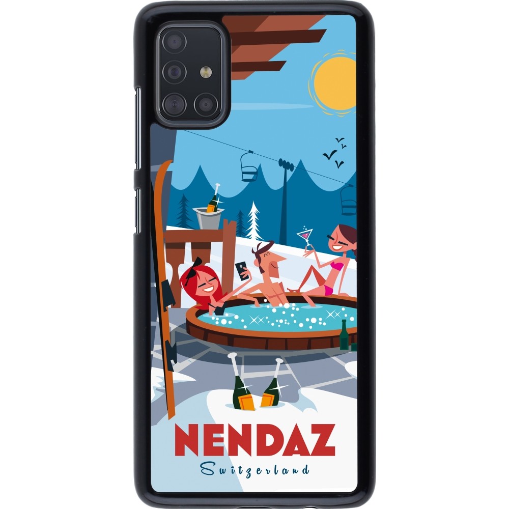 Samsung Galaxy A51 Case Hülle - Nendaz Mountain Jacuzzi