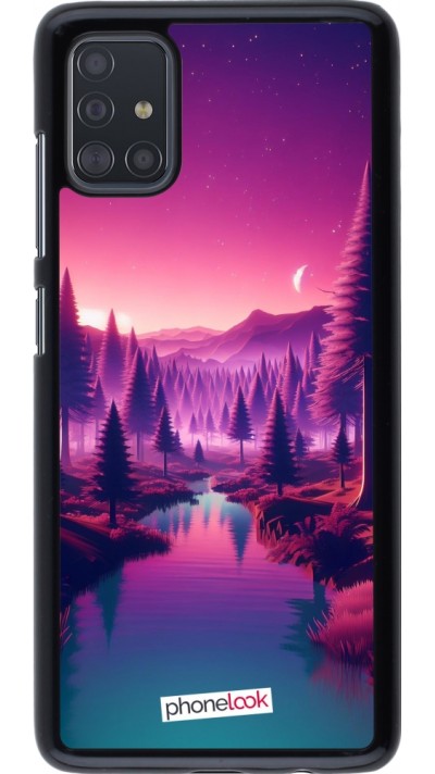 Samsung Galaxy A51 Case Hülle - Lila-rosa Landschaft