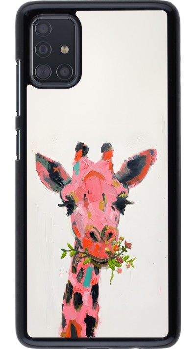 Samsung Galaxy A51 Case Hülle - Pink Girafe Paint