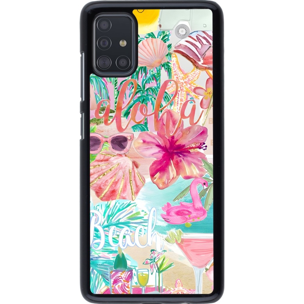 Samsung Galaxy A51 Case Hülle - Preppy Collage Aloha