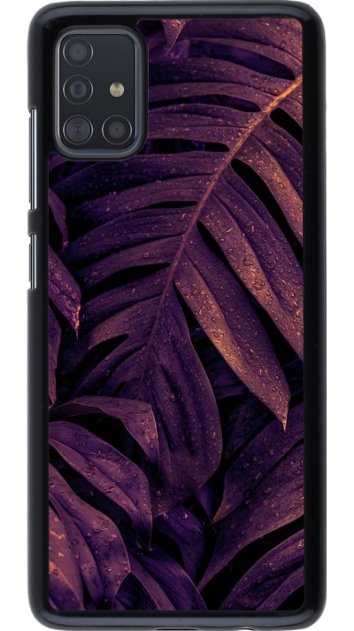 Samsung Galaxy A51 Case Hülle - Purple Light Leaves