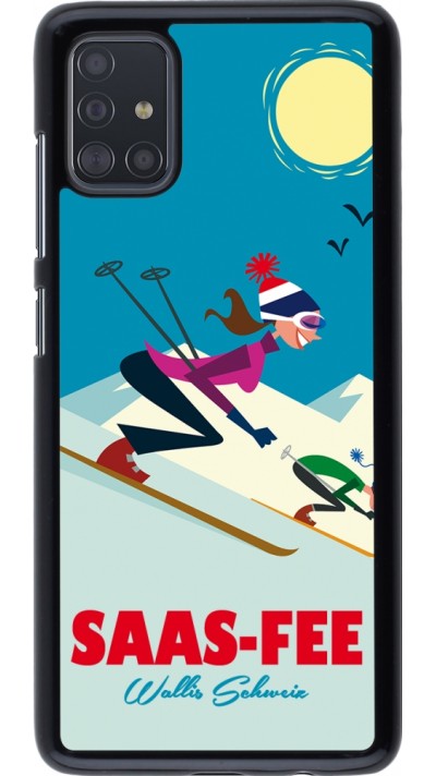 Samsung Galaxy A51 Case Hülle - Saas-Fee Ski Downhill