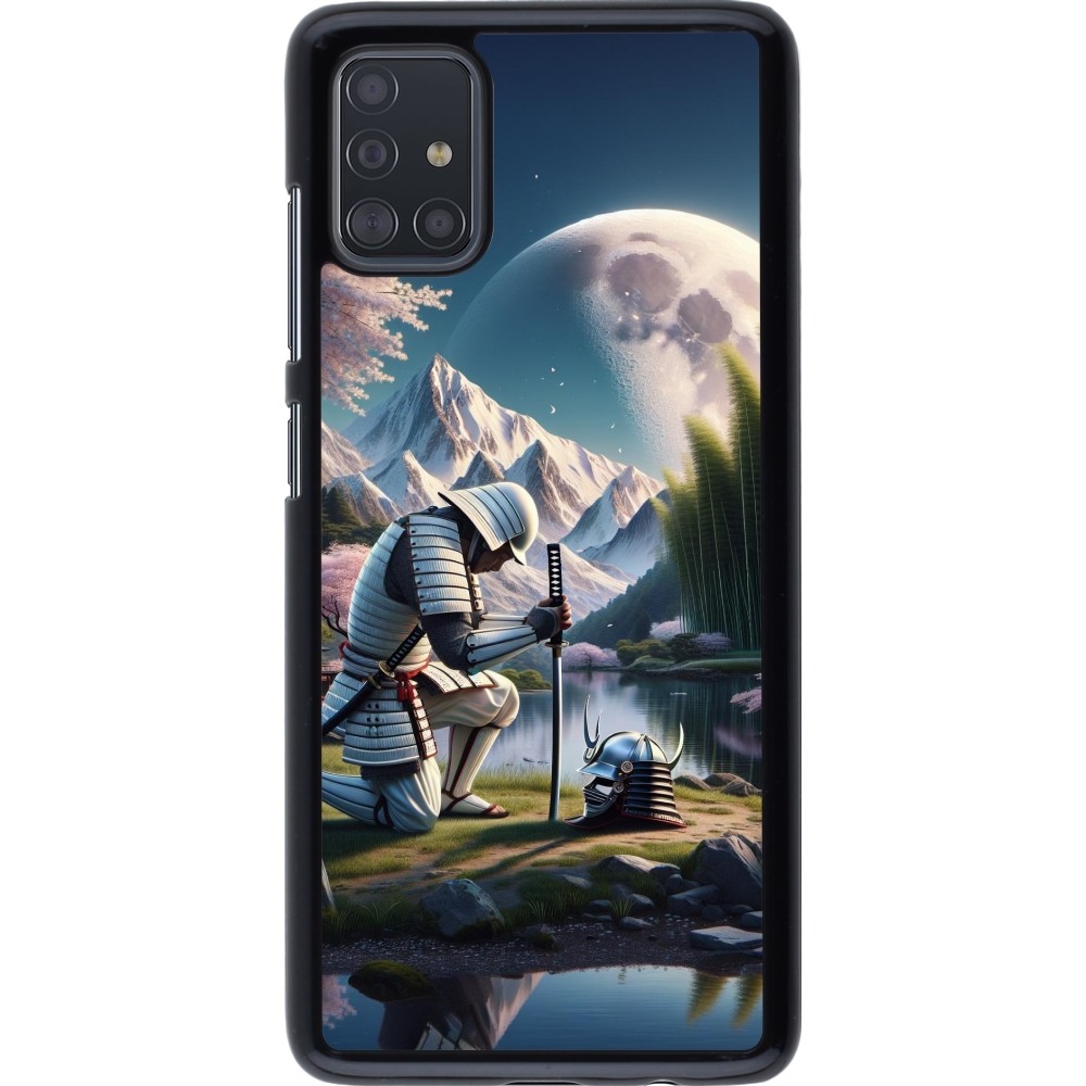 Samsung Galaxy A51 Case Hülle - Samurai Katana Mond