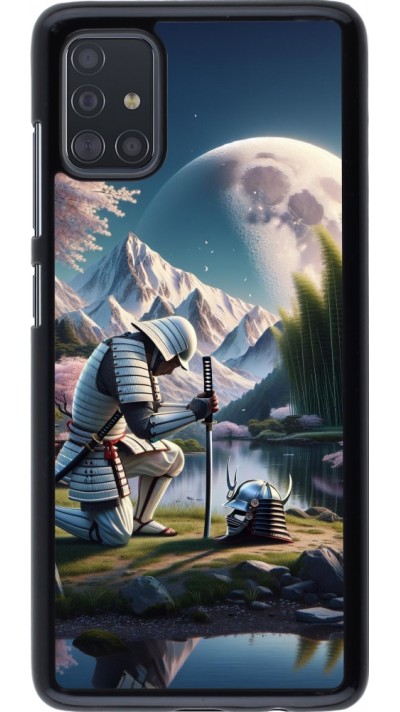 Samsung Galaxy A51 Case Hülle - Samurai Katana Mond