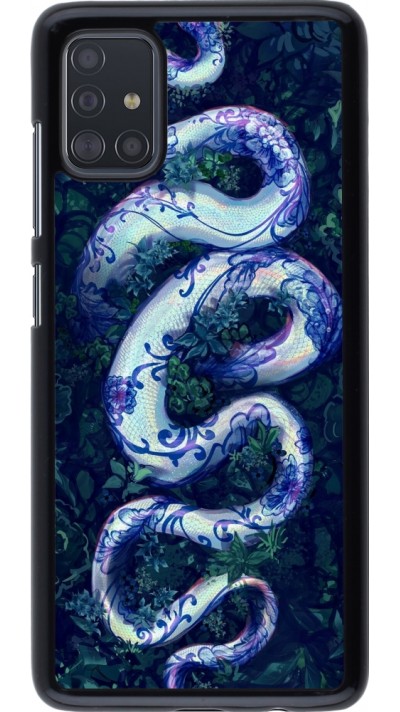 Samsung Galaxy A51 Case Hülle - Snake Blue Anaconda