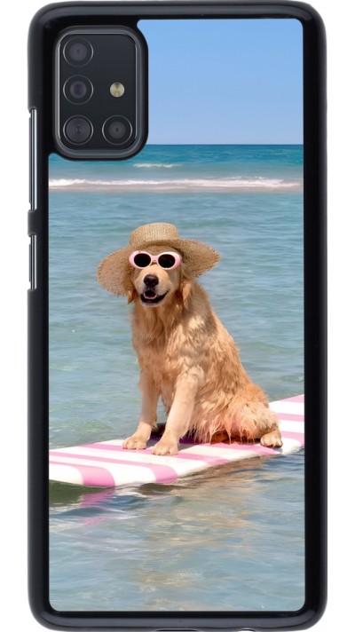 Samsung Galaxy A51 Case Hülle - Summer Dog on Paddle