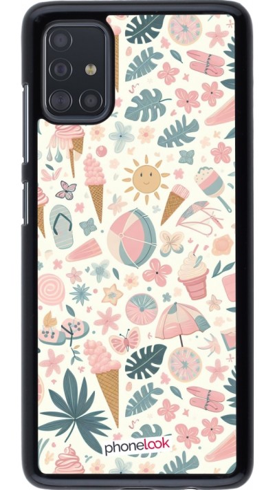 Samsung Galaxy A51 Case Hülle - Sommer Pink Muster