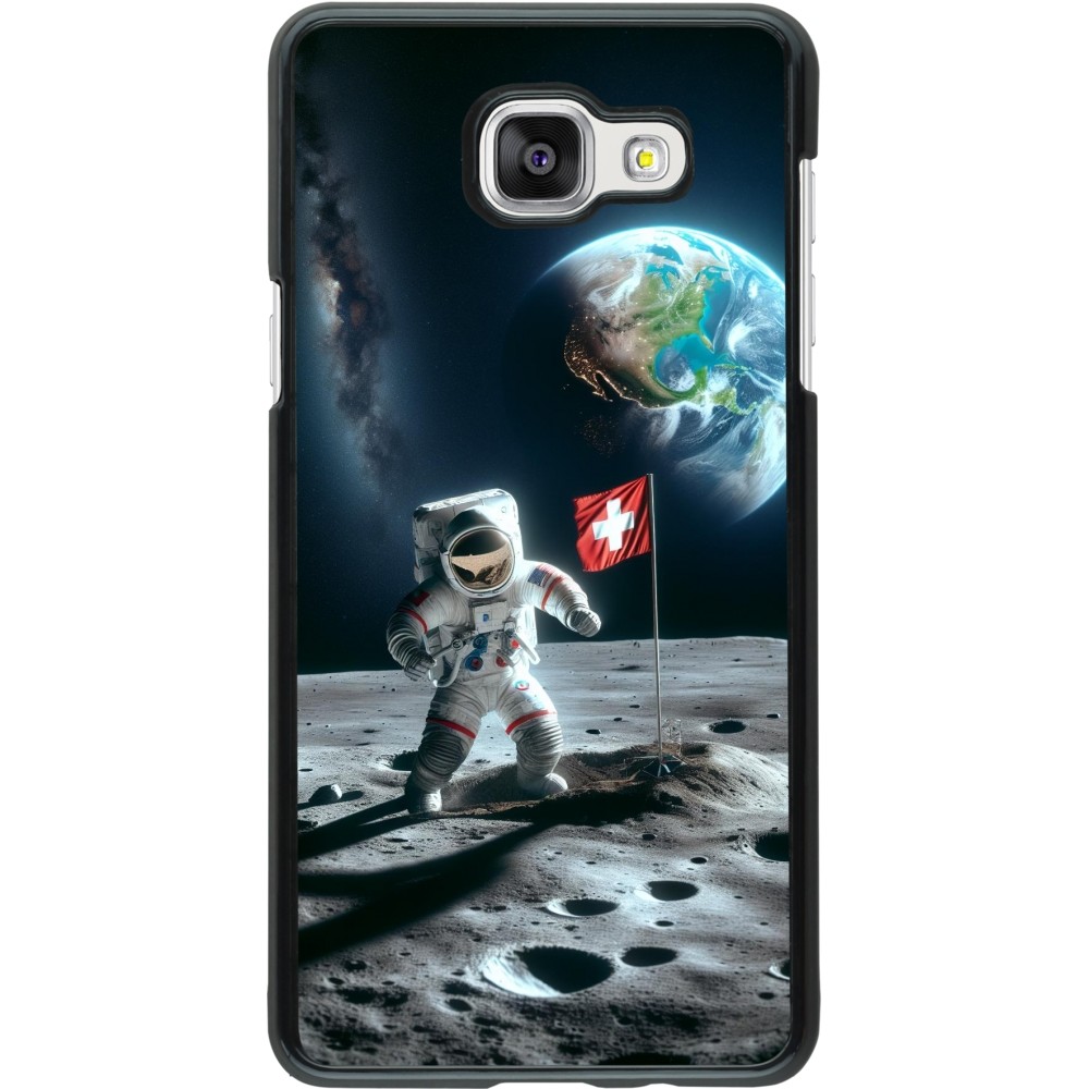 Samsung Galaxy A5 (2016) Case Hülle - Astro Schweiz auf dem Mond