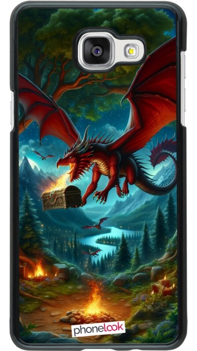 Samsung Galaxy A5 (2016) Case Hülle - Drache Fliegend Wald Schatz