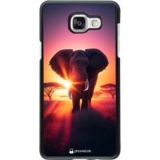 Samsung Galaxy A5 (2016) Case Hülle - Elefant Sonnenaufgang Schönheit