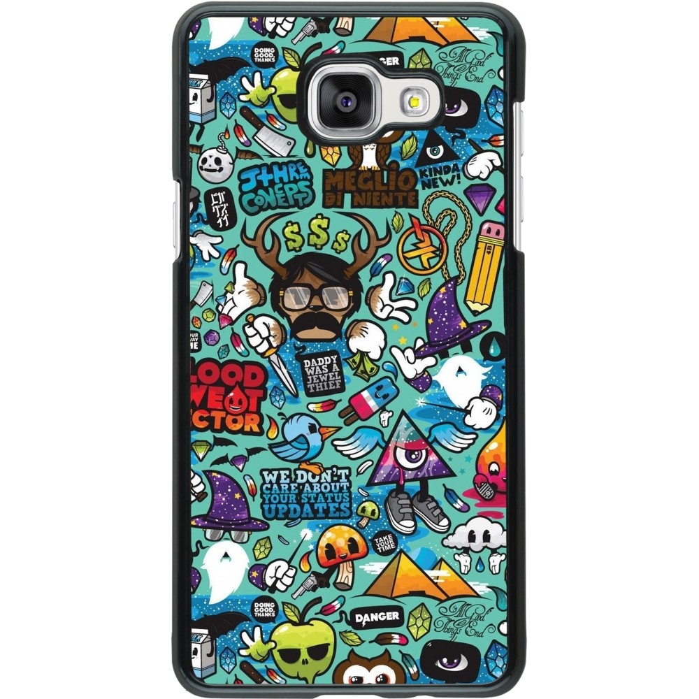 Samsung Galaxy A5 (2016) Case Hülle - Mixed Cartoons Turquoise