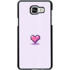 Samsung Galaxy A5 (2016) Case Hülle - Pixel Herz Hellviolett