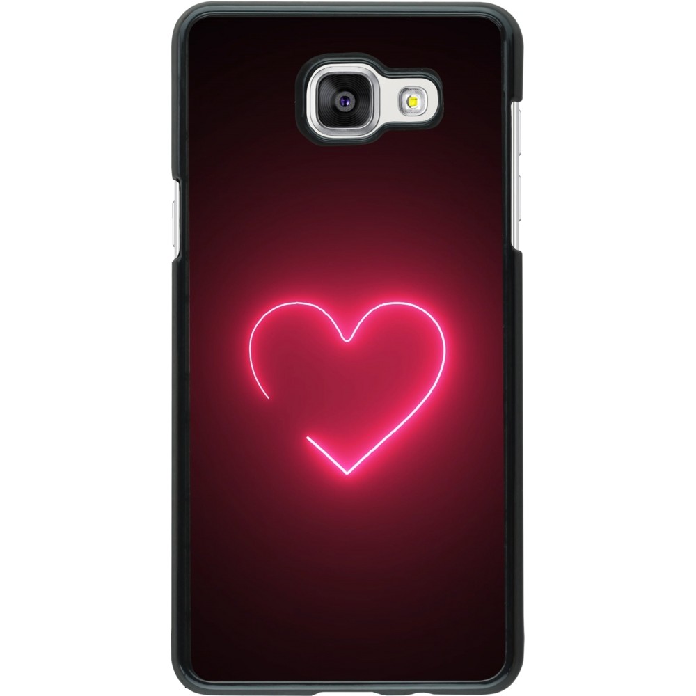 Samsung Galaxy A5 (2016) Case Hülle - Valentine 2023 single neon heart