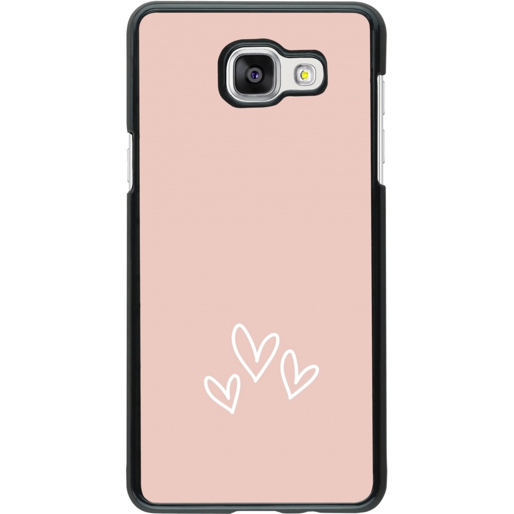 Samsung Galaxy A5 (2016) Case Hülle - Valentine 2023 three minimalist hearts