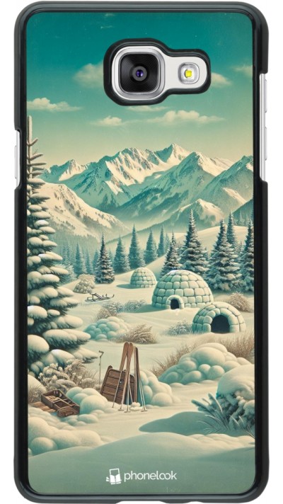 Samsung Galaxy A5 (2016) Case Hülle - Vintage Schneebedeckter Berg Iglu