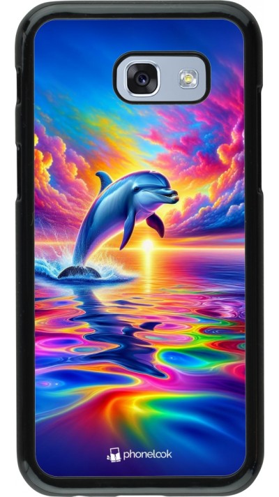 Samsung Galaxy A5 (2017) Case Hülle - Glücklicher Regenbogen-Delfin