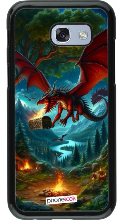 Samsung Galaxy A5 (2017) Case Hülle - Drache Fliegend Wald Schatz