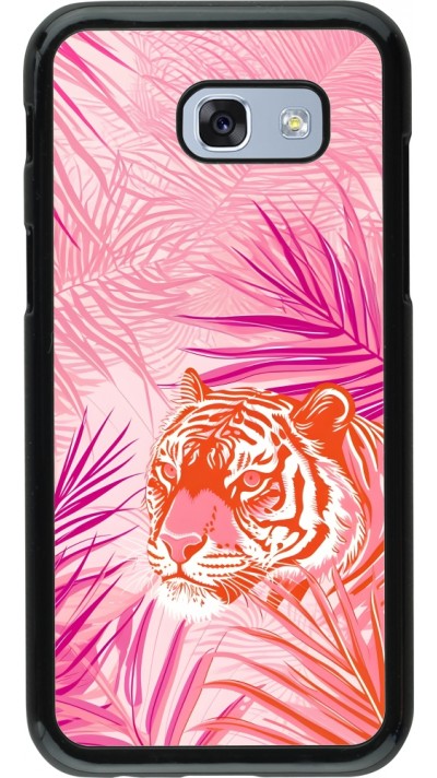 Coque Samsung Galaxy A5 (2017) - Tigre palmiers roses