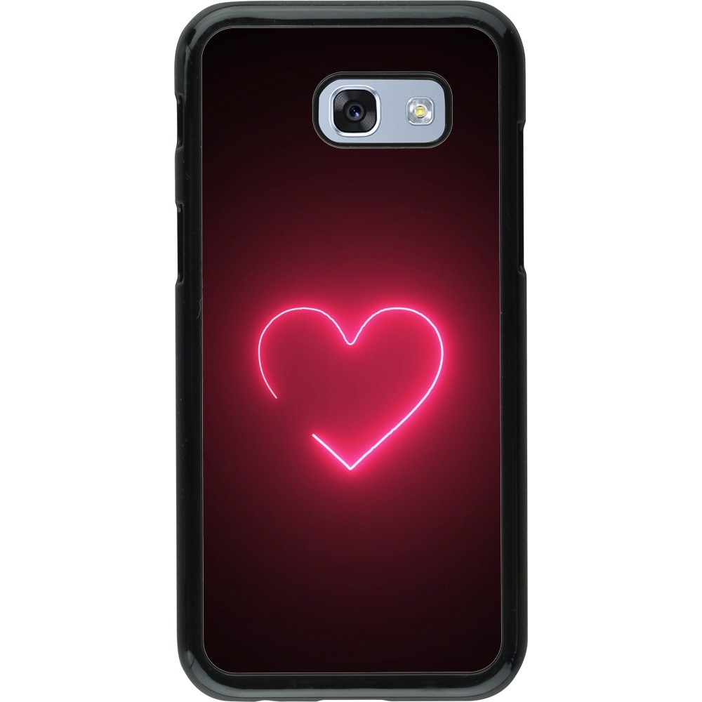 Samsung Galaxy A5 (2017) Case Hülle - Valentine 2023 single neon heart