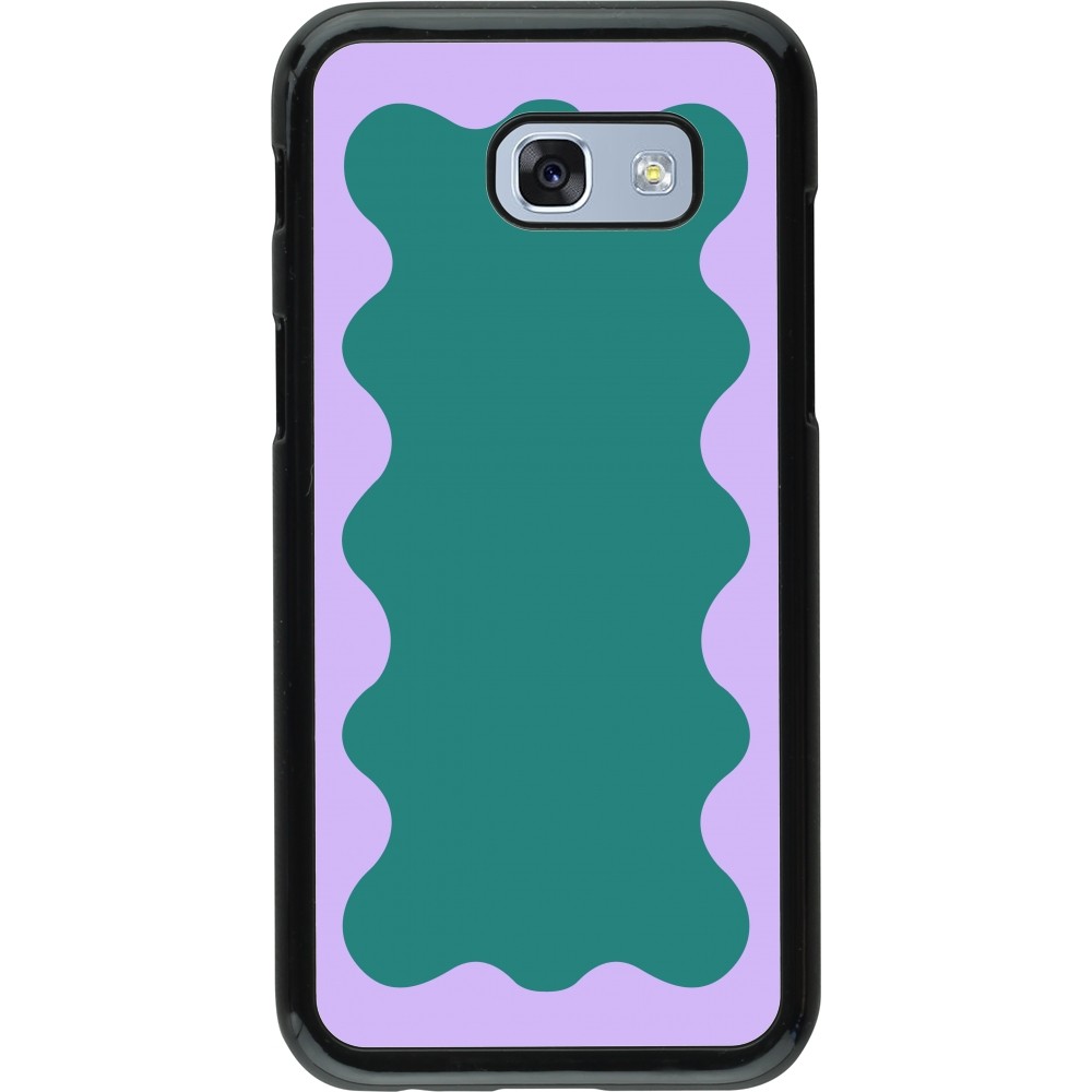 Samsung Galaxy A5 (2017) Case Hülle - Wavy Rectangle Green Purple