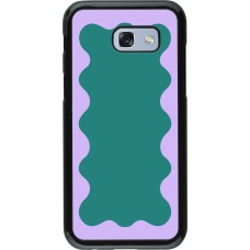 Samsung Galaxy A5 (2017) Case Hülle - Wavy Rectangle Green Purple