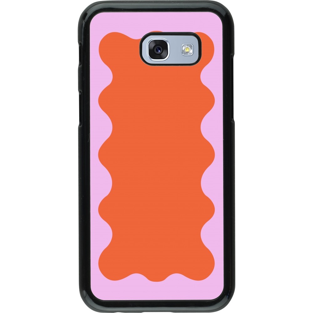 Samsung Galaxy A5 (2017) Case Hülle - Wavy Rectangle Orange Pink