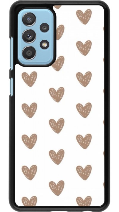 Samsung Galaxy A52 Case Hülle - Autumn 2024 brown hearts