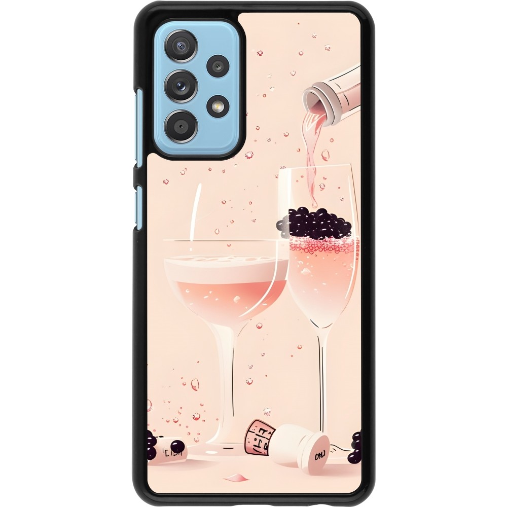 Samsung Galaxy A52 Case Hülle - Champagne Pouring Pink