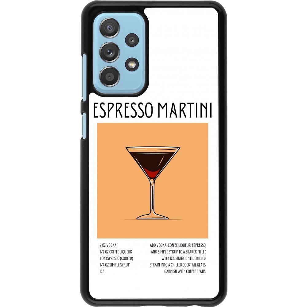 Samsung Galaxy A52 Case Hülle - Cocktail Rezept Espresso Martini