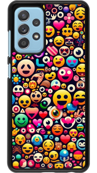 Samsung Galaxy A52 Case Hülle - Emoji Mix Farbe