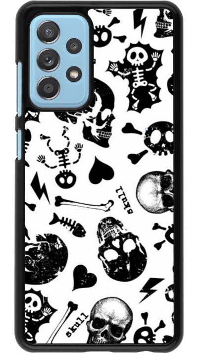 Samsung Galaxy A52 Case Hülle - Halloween 2024 skeleton mix