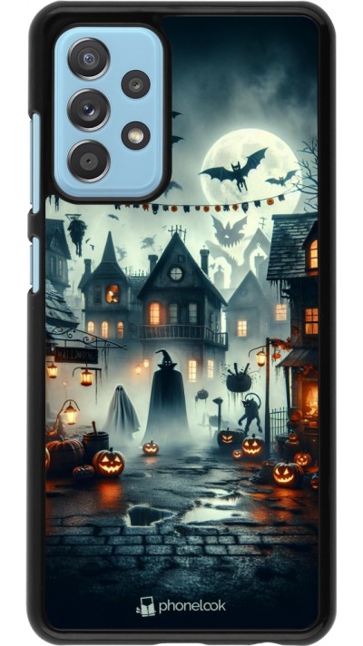 Samsung Galaxy A52 Case Hülle - Halloween Spukstadt