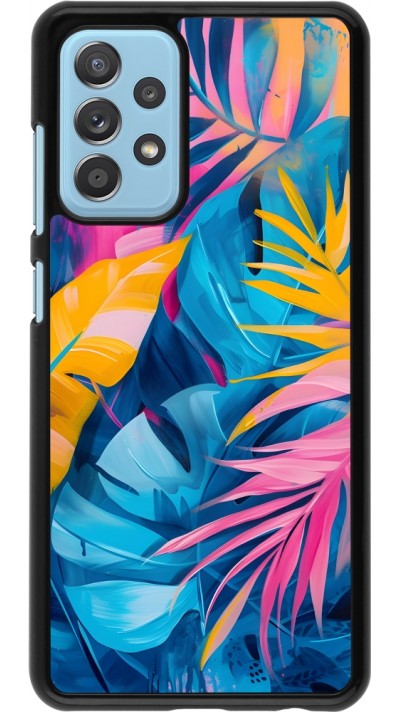 Samsung Galaxy A52 Case Hülle - Palms Blue