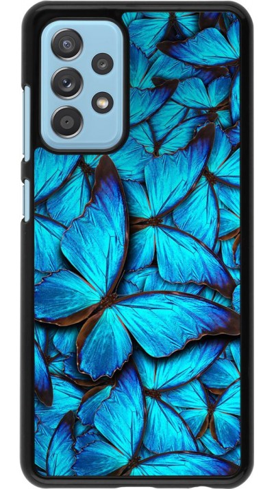 Hülle Samsung Galaxy A52 5G - Papillon - Bleu