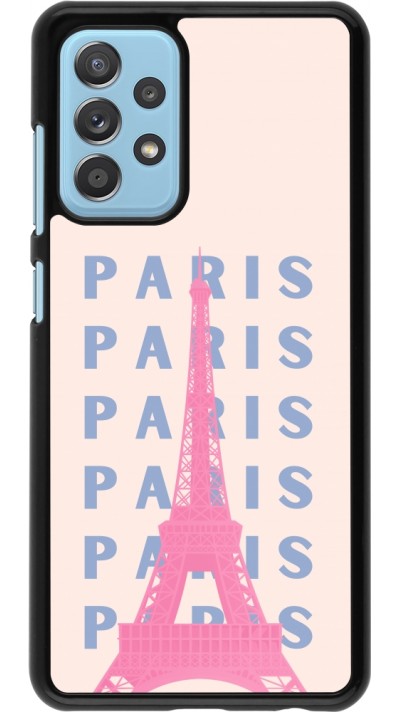 Samsung Galaxy A52 Case Hülle - Paris Pink Print