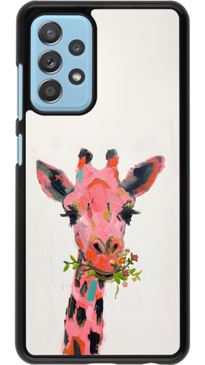 Samsung Galaxy A52 Case Hülle - Pink Girafe Paint