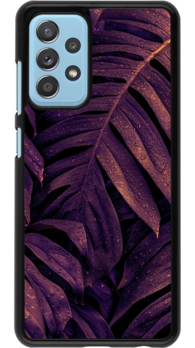 Samsung Galaxy A52 Case Hülle - Purple Light Leaves