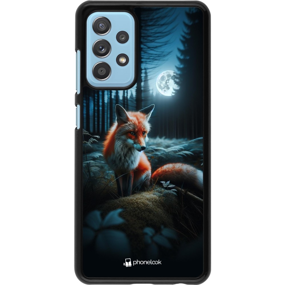 Samsung Galaxy A52 Case Hülle - Fuchs Mond Wald